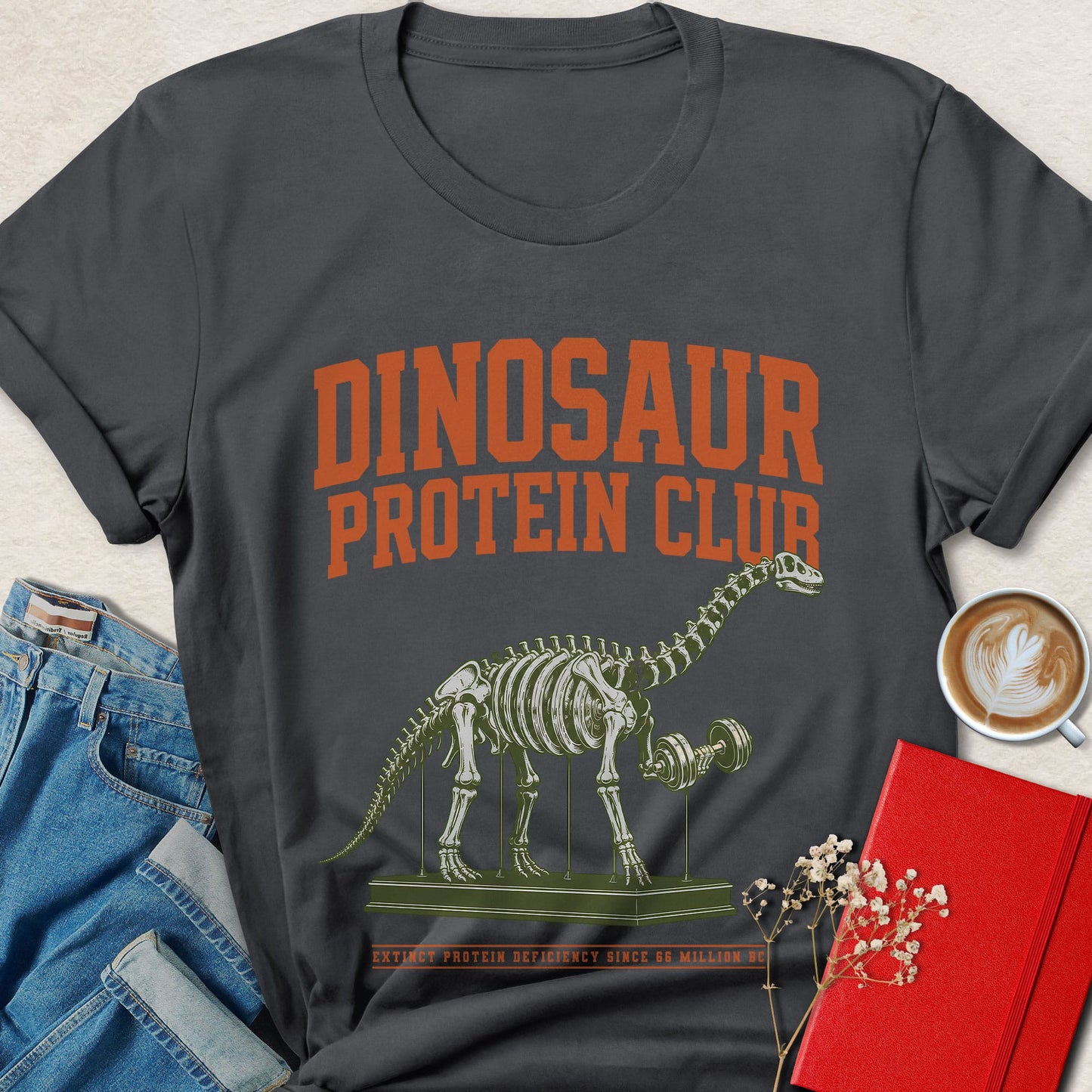 Dinosaur Protein Club Varsity T-shirt