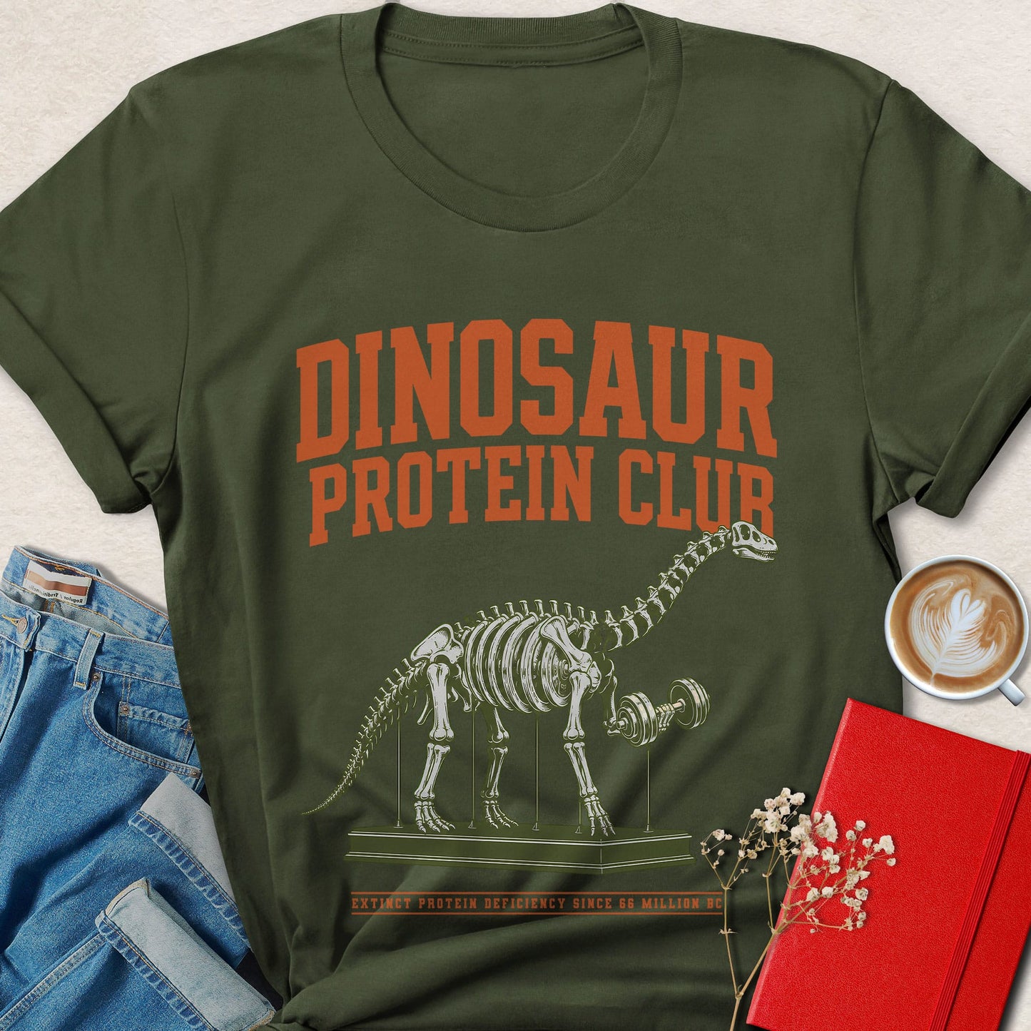 Dinosaur Protein Club Varsity T-shirt