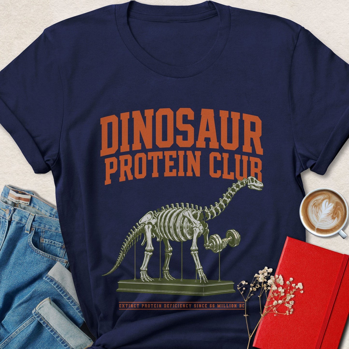 Dinosaur Protein Club Varsity T-shirt