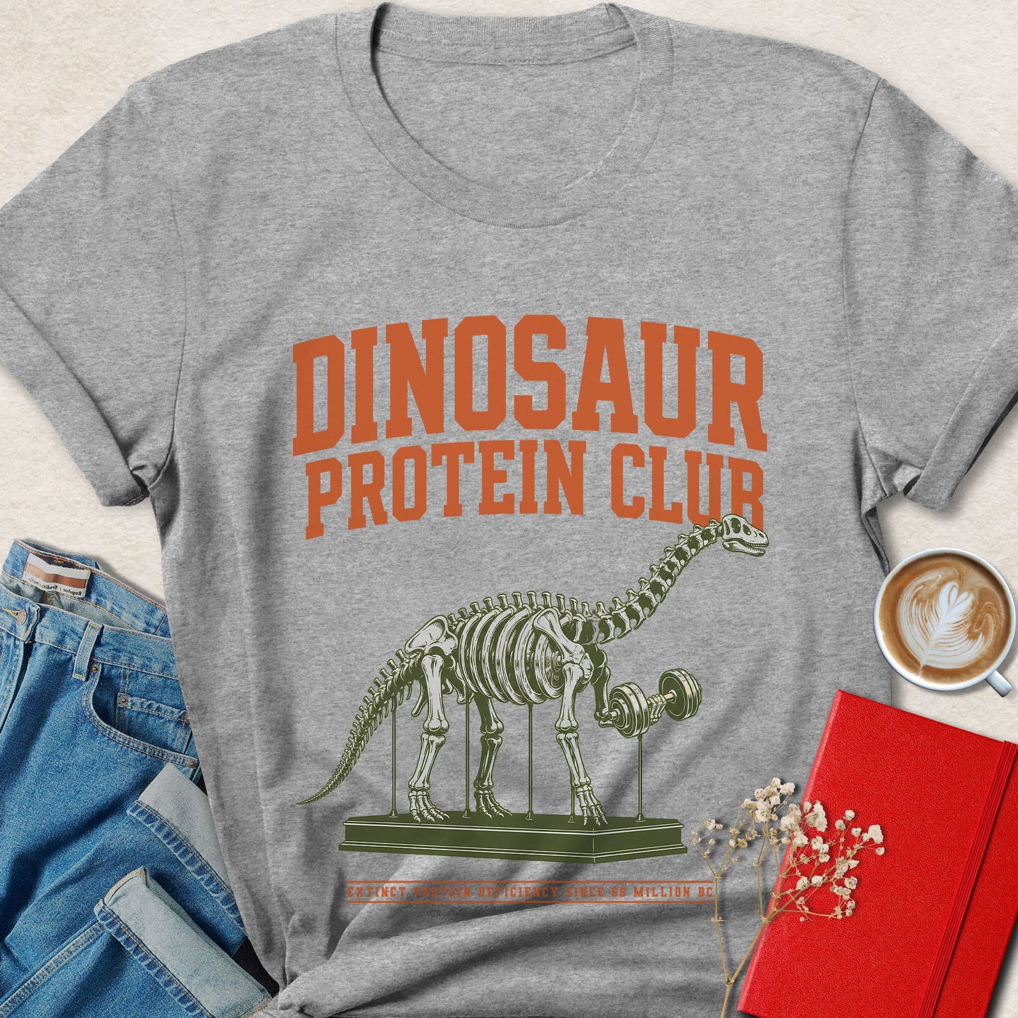 Dinosaur Protein Club Varsity T-shirt