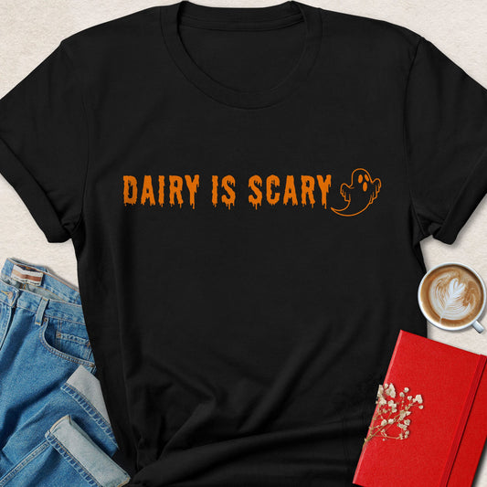Dairy Is Scary Vegan Halloween T-Shirt