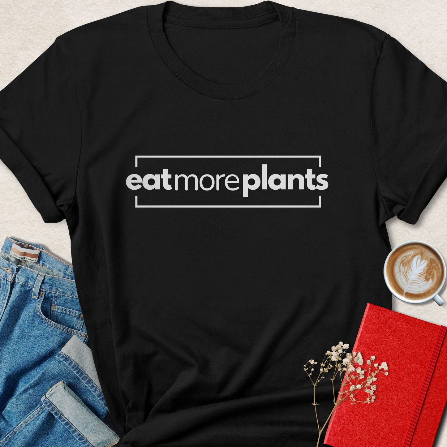 Eat More Plants Vegan Shirt | Minimalist Plant Based Tee