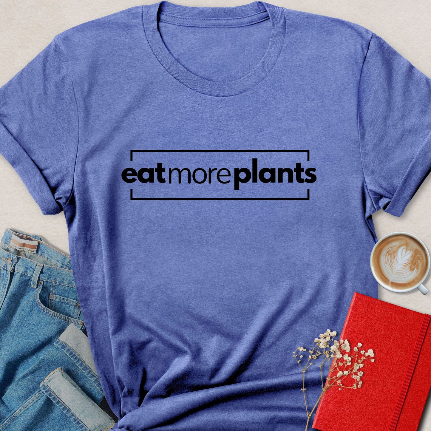 Eat More Plants Vegan Shirt | Minimalist Plant Based Tee