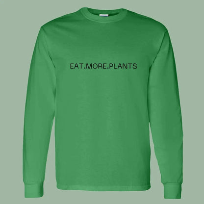Minimalist Vegan Long Sleeve – Eat More Plants Statement Tee