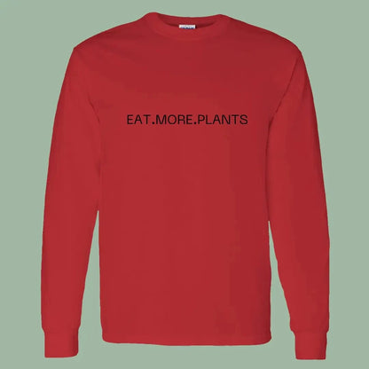 Minimalist Vegan Long Sleeve – Eat More Plants Statement Tee