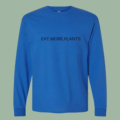 Minimalist Vegan Long Sleeve – Eat More Plants Statement Tee