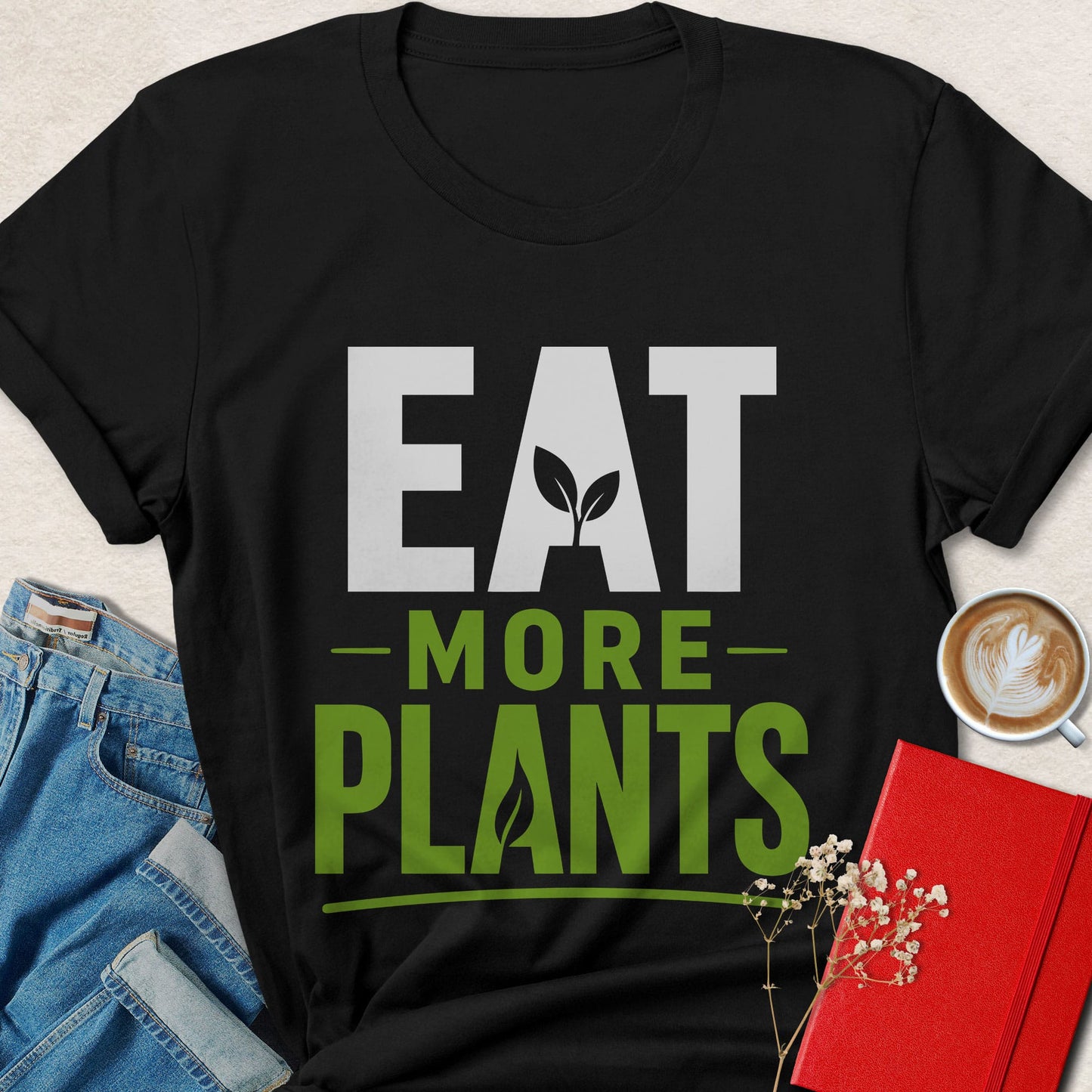 Eat More Plants Vegan Shirt | Plant Based Graphic Tee