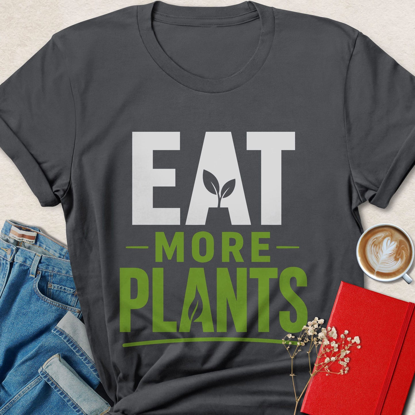 Eat More Plants Vegan Shirt | Plant Based Graphic Tee