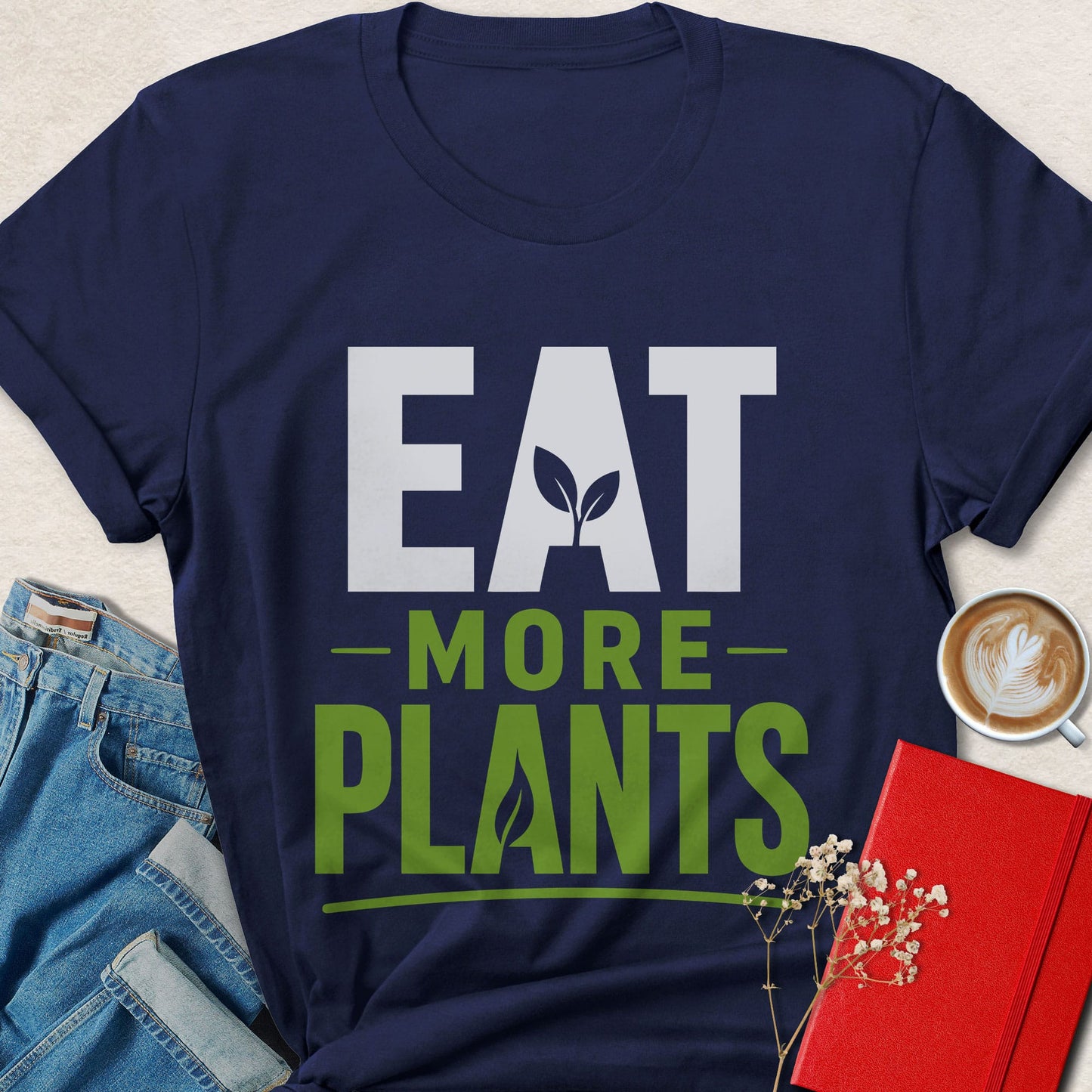 Eat More Plants Vegan Shirt | Plant Based Graphic Tee