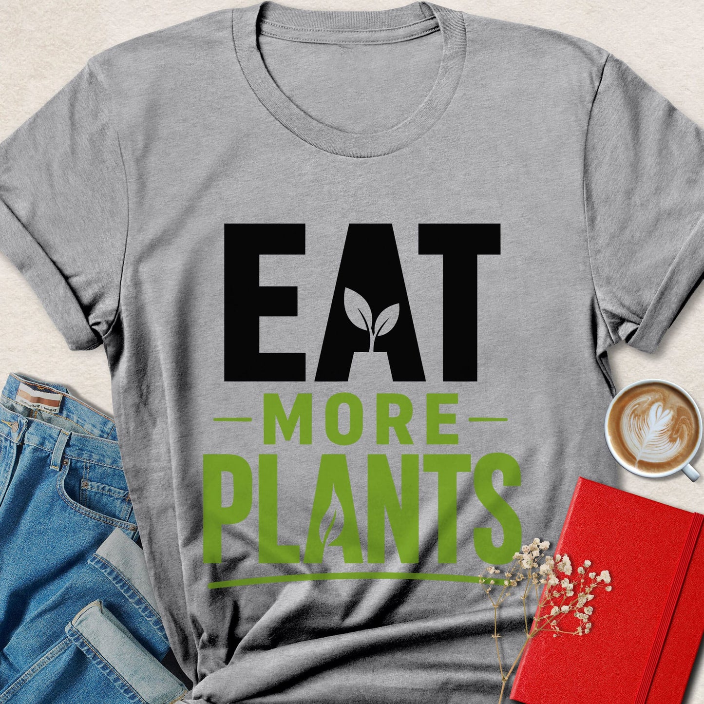 Eat More Plants Vegan Shirt | Plant Based Graphic Tee