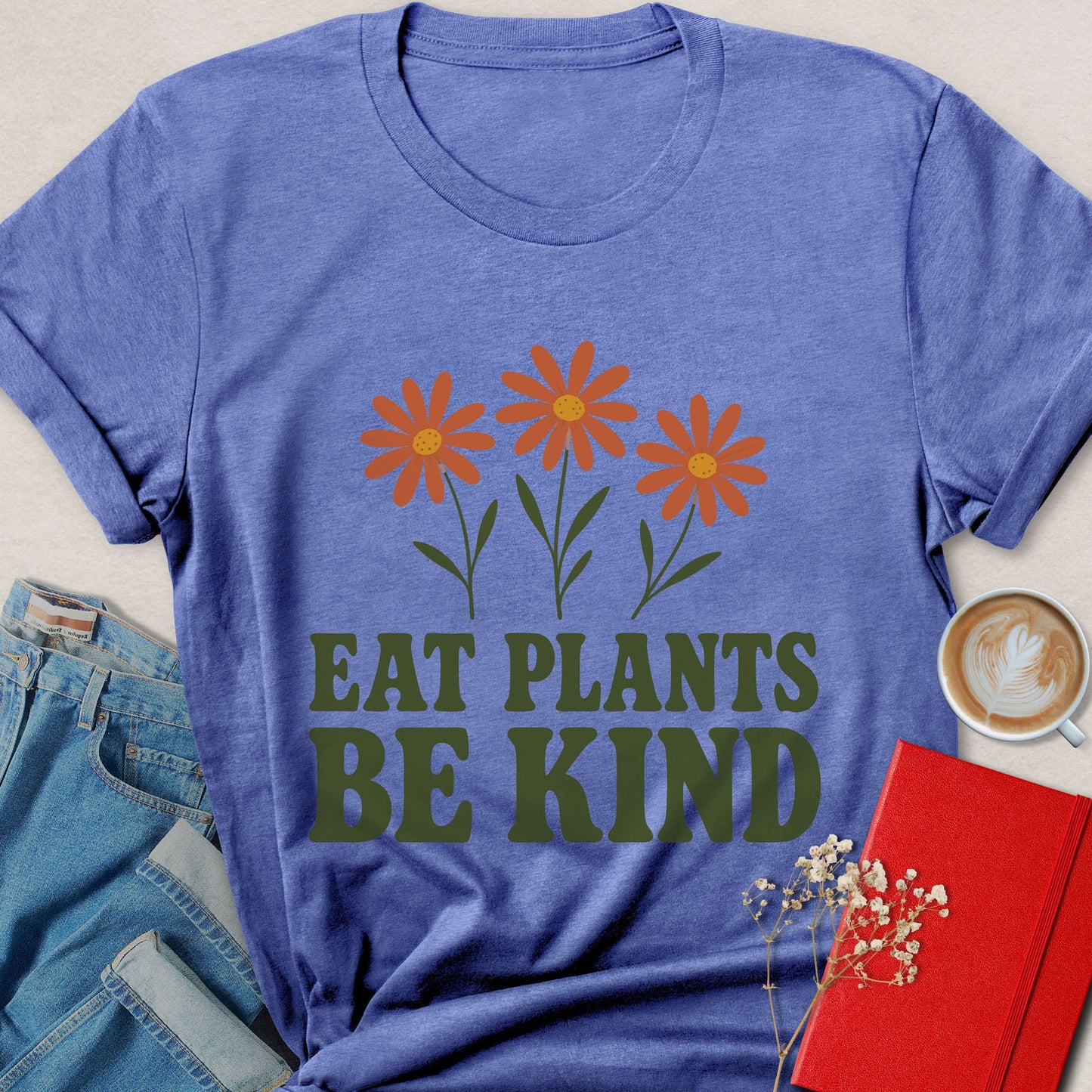 Eat Plants Be Kind Vegan Shirt | Retro Vegan Apparel