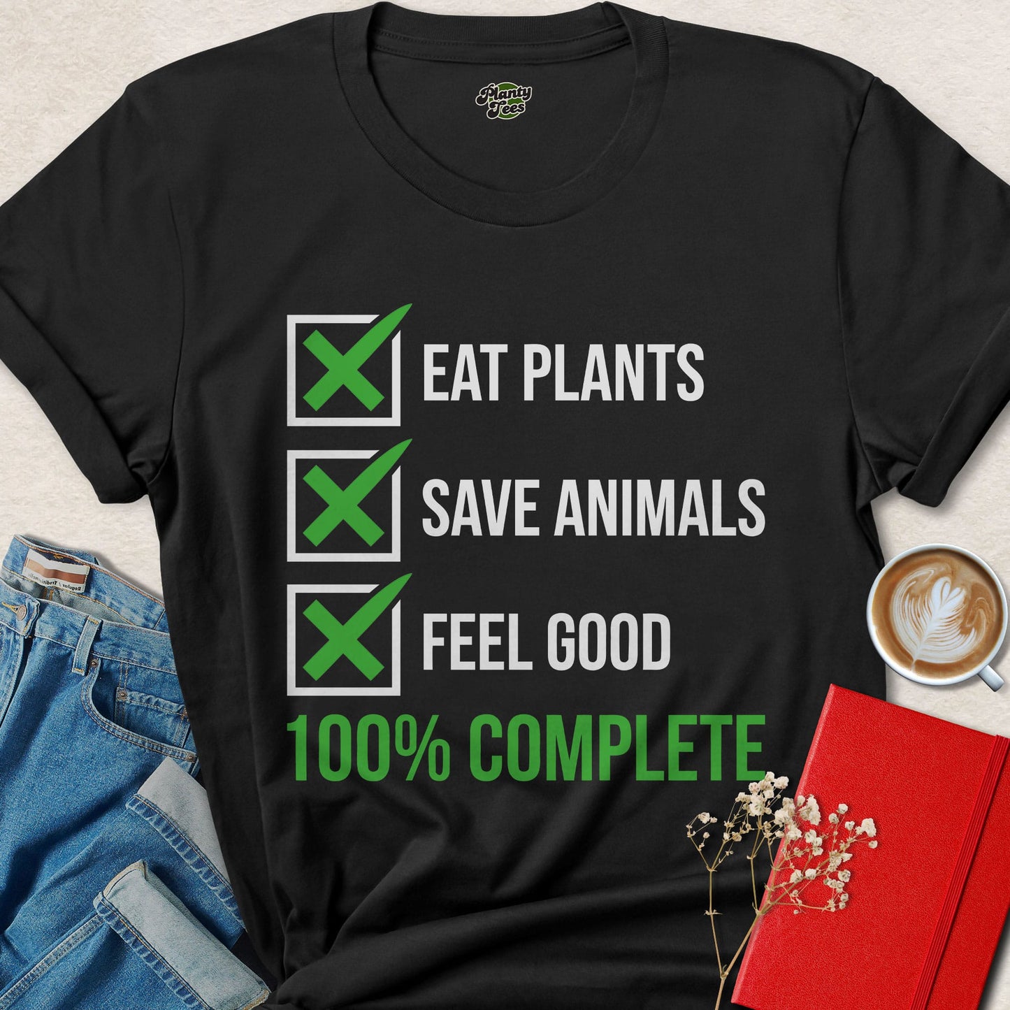 Eat Plants Save Animals Vegan Shirt Plant Based Graphic Tee