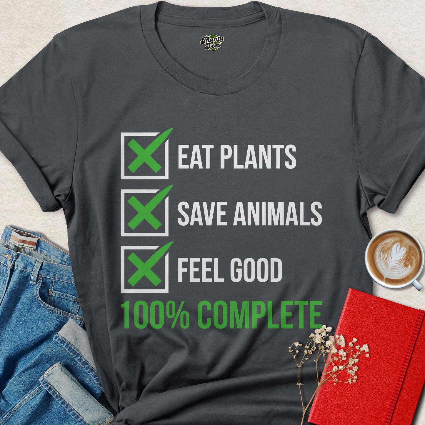 Eat Plants Save Animals Vegan Shirt Plant Based Graphic Tee