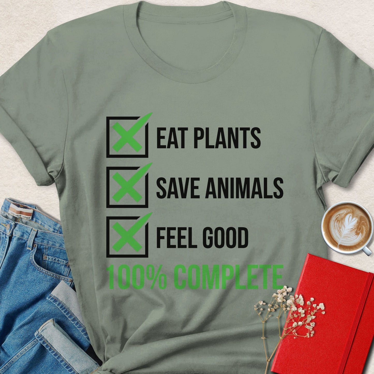 Eat Plants Save Animals Vegan Shirt Plant Based Graphic Tee