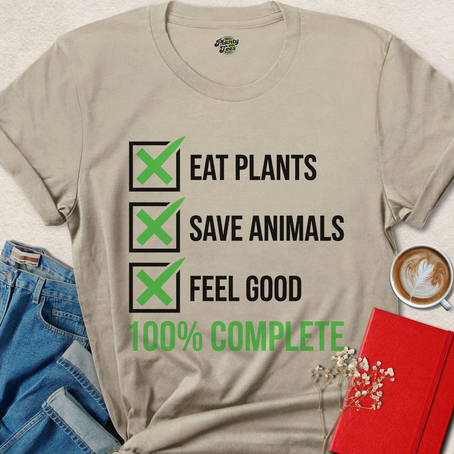 Eat Plants Save Animals Vegan Shirt Plant Based Graphic Tee