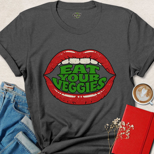 Eat Your Veggies Funny Vegan Statement Tee