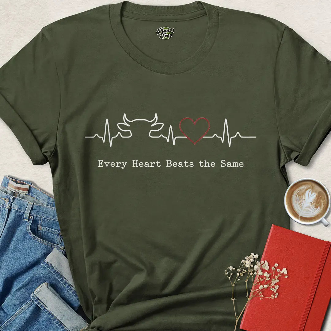Every Heart Vegan Shirt – Compassionate Animal Rights Tee for Kind Living