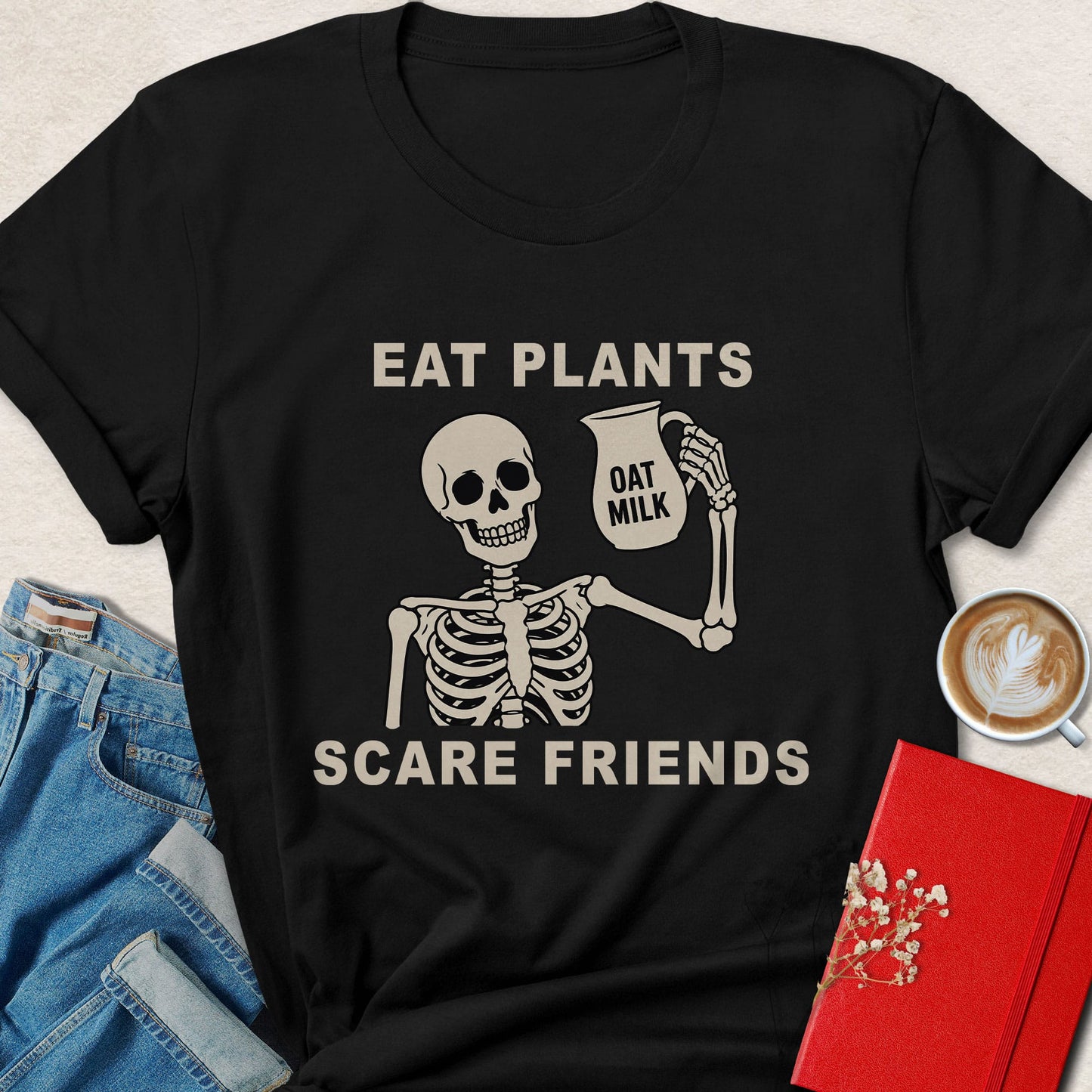 Eat Plants Scare Friends Vegan Halloween T-Shirt