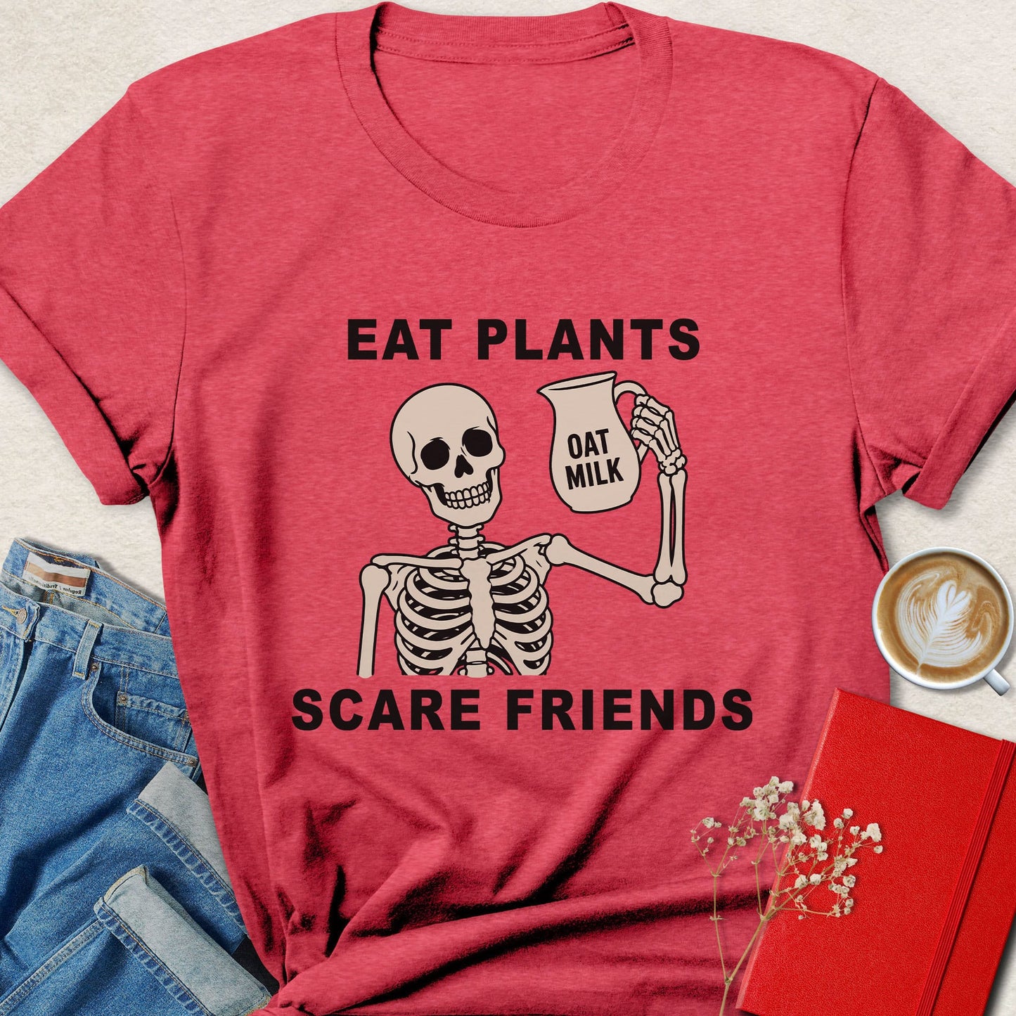 Eat Plants Scare Friends Vegan Halloween T-Shirt