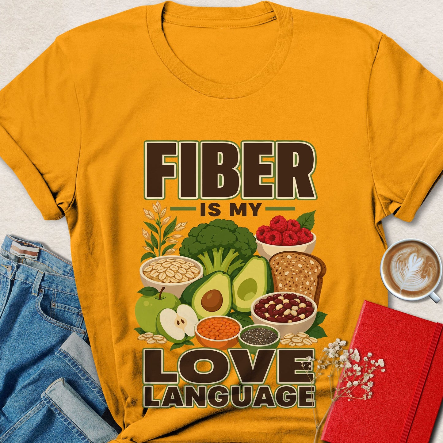 Fiber Is My Love Language Plant-Based T-Shirt
