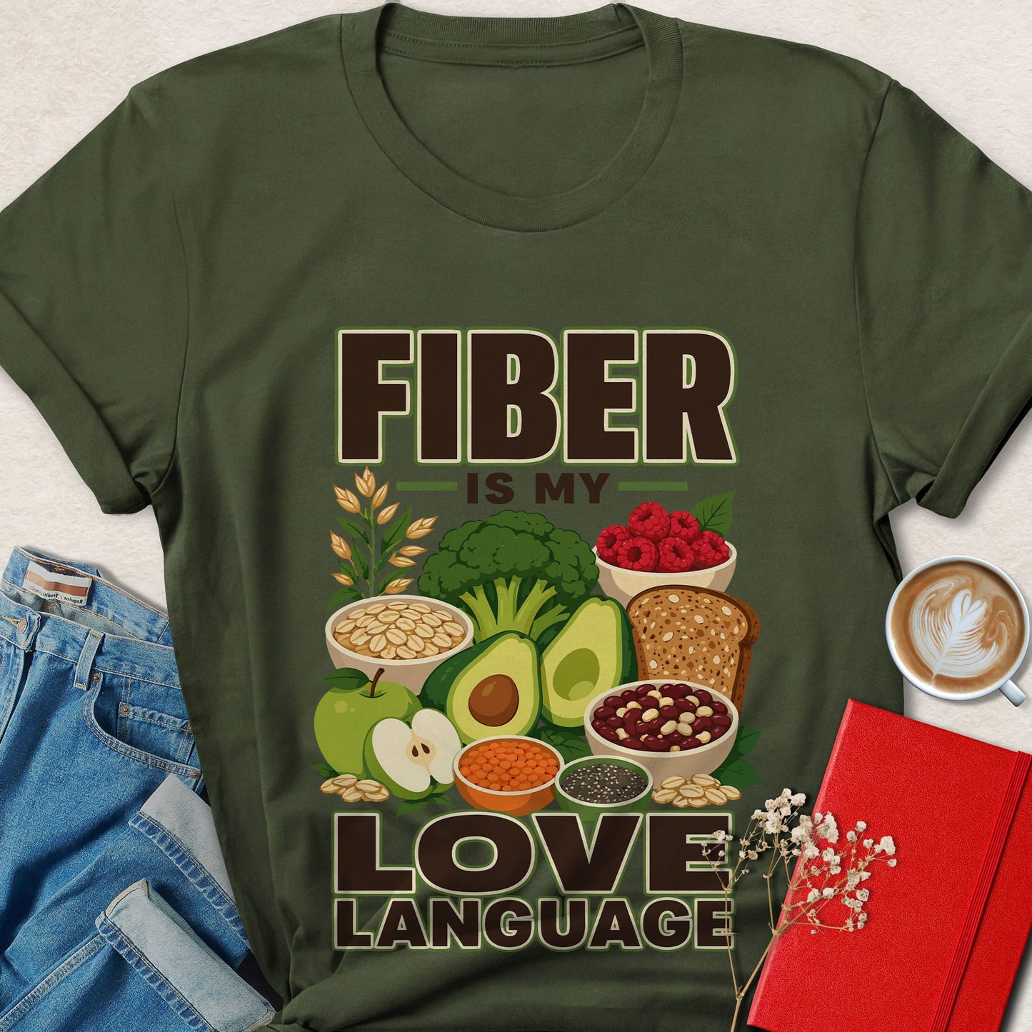 Fiber Is My Love Language Plant-Based T-Shirt