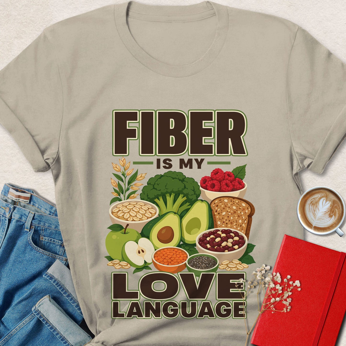 Fiber Is My Love Language Plant-Based T-Shirt
