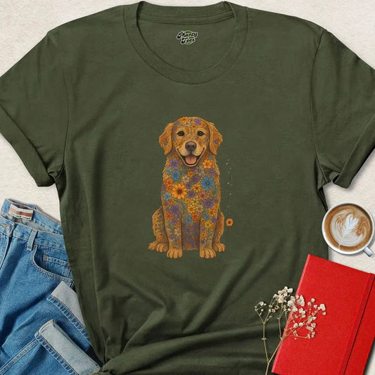 Floral Vegan Dog Shirt – Happy Cruelty-Free Tee for Animal Lovers