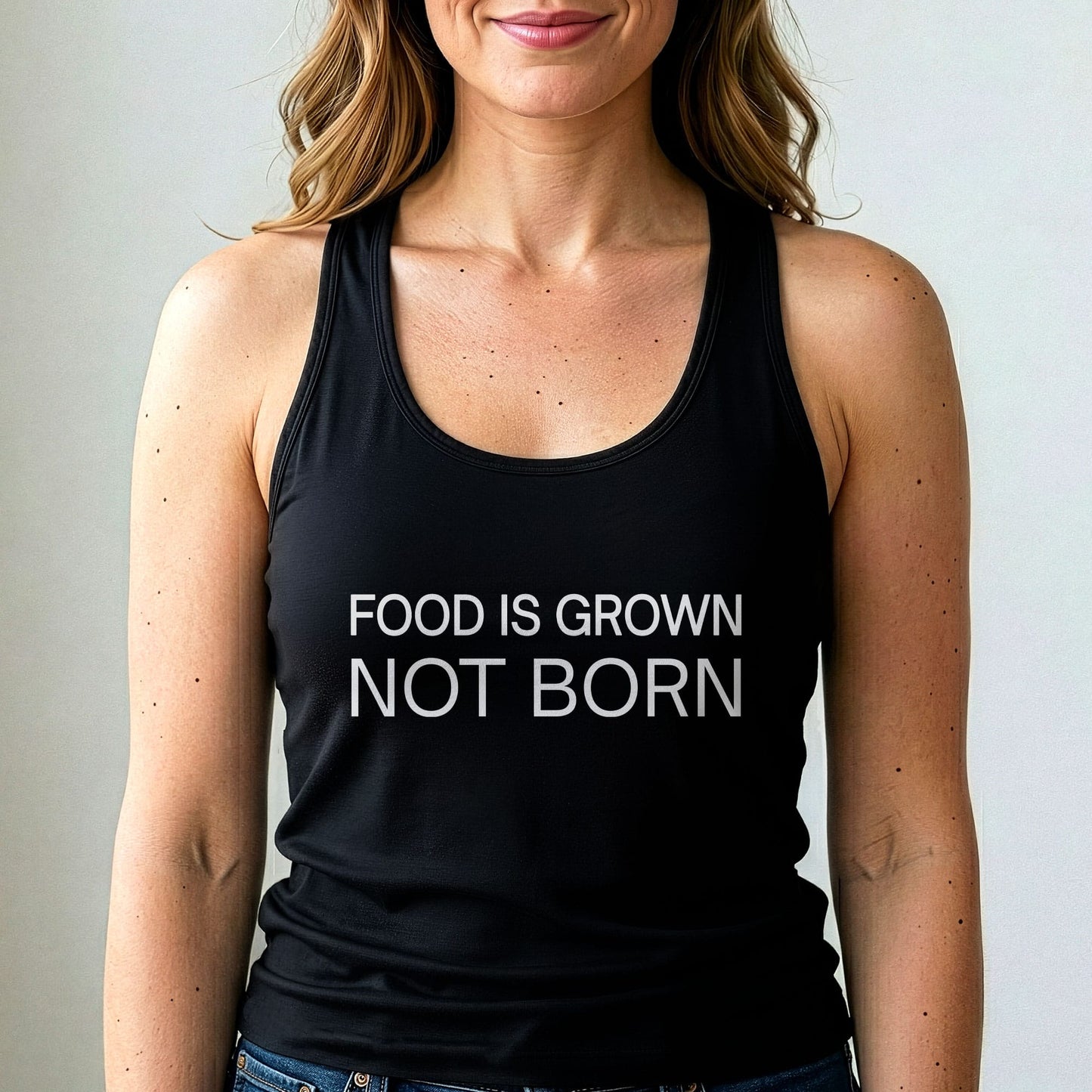 Food Is Grown Not Born Vegan Tank Top