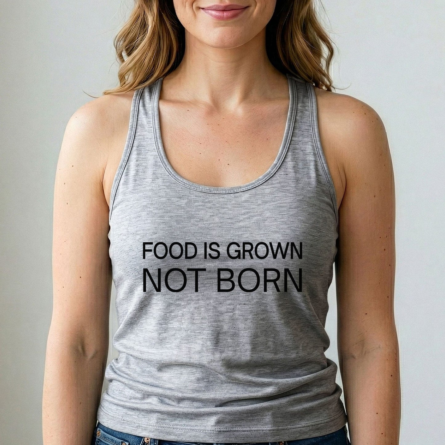 Food Is Grown Not Born Vegan Tank Top