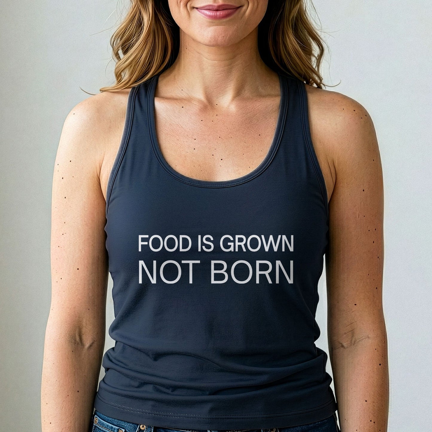 Food Is Grown Not Born Vegan Tank Top