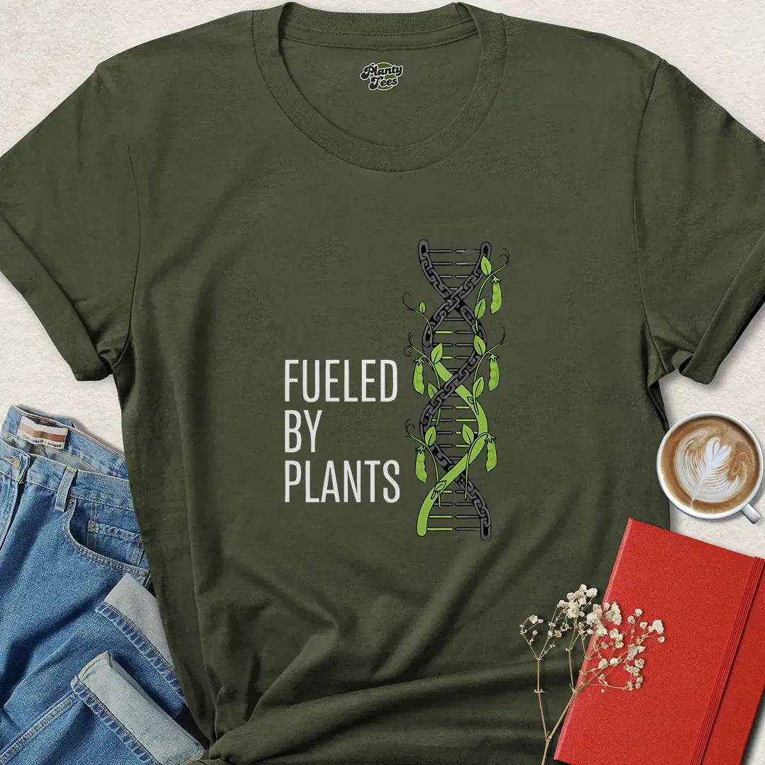 Fueled by Plants DNA Shirt – Bold Vegan Science-Inspired Tee