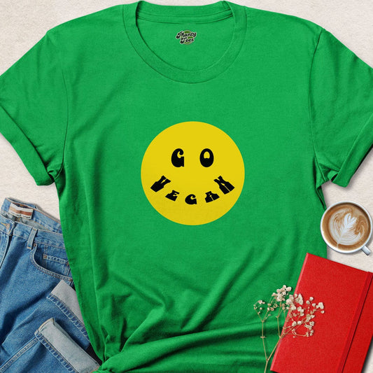 Go Vegan Smiley #2 T-Shirt
