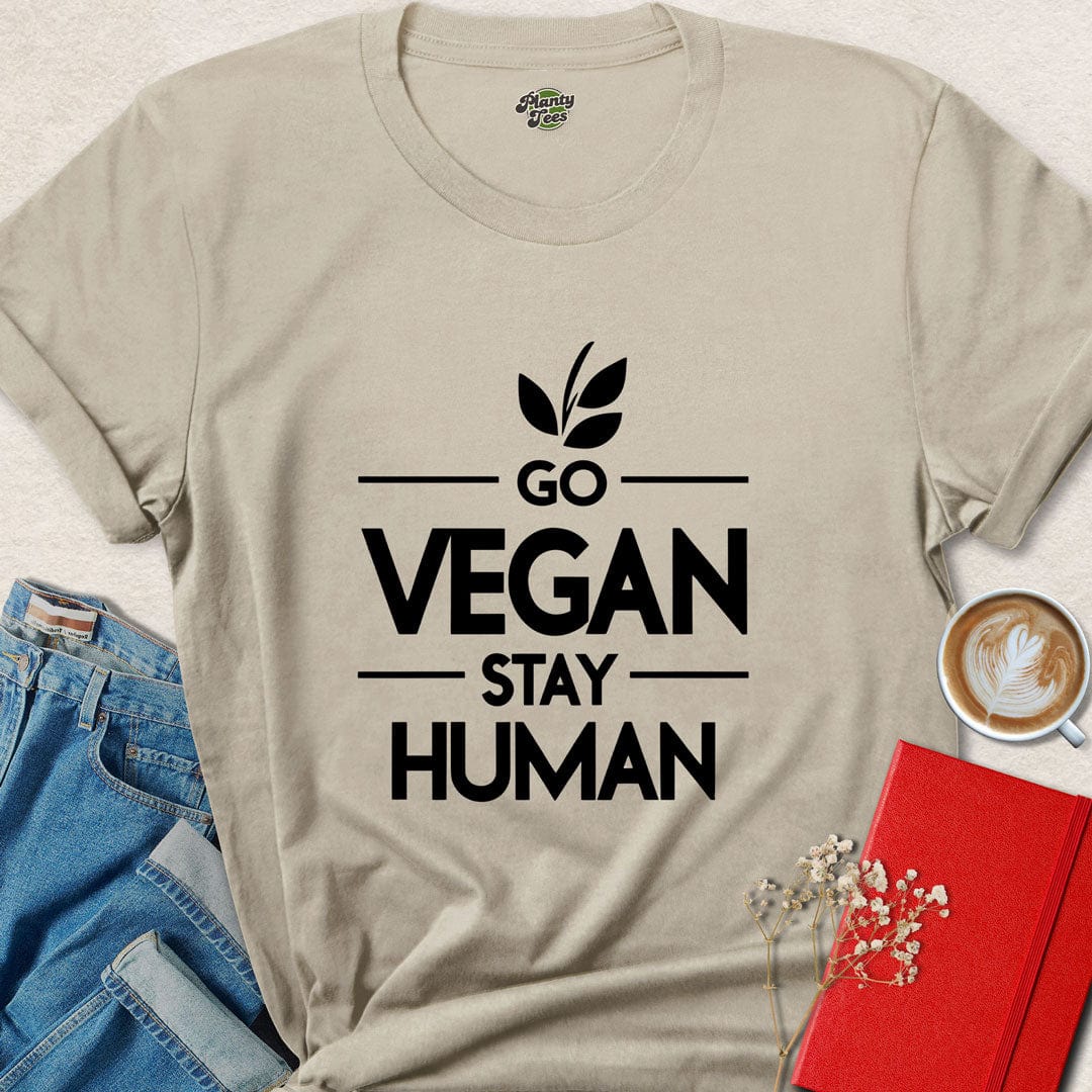 Go Vegan Stay Human T-Shirt