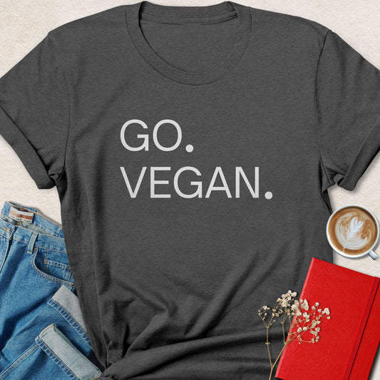 Minimalist Go Vegan Statement T-Shirt