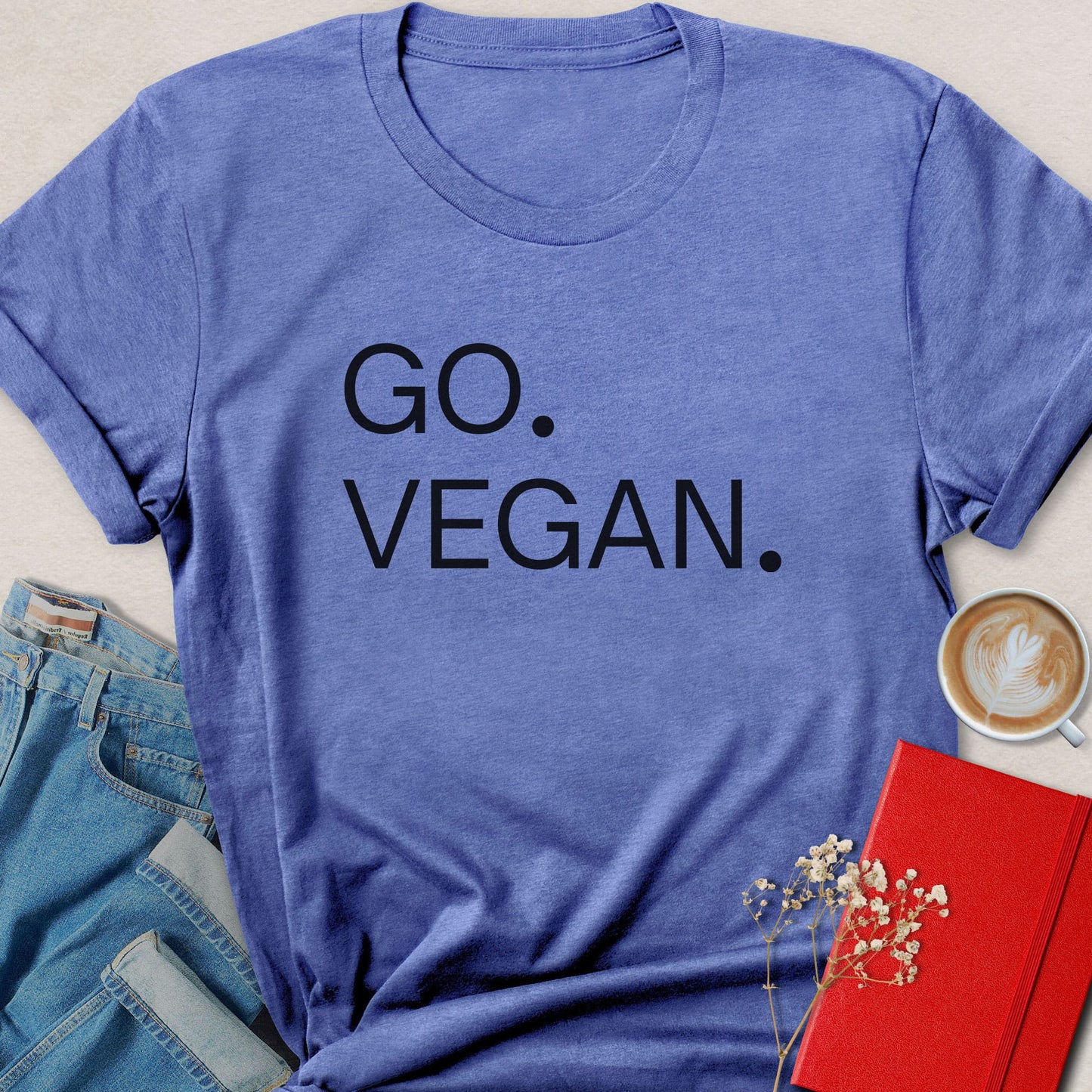 Minimalist Go Vegan Statement T-Shirt