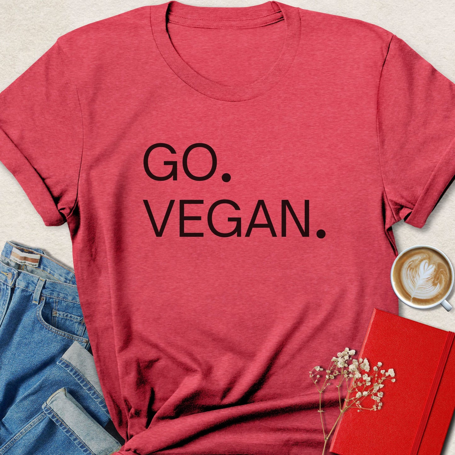 Minimalist Go Vegan Statement T-Shirt