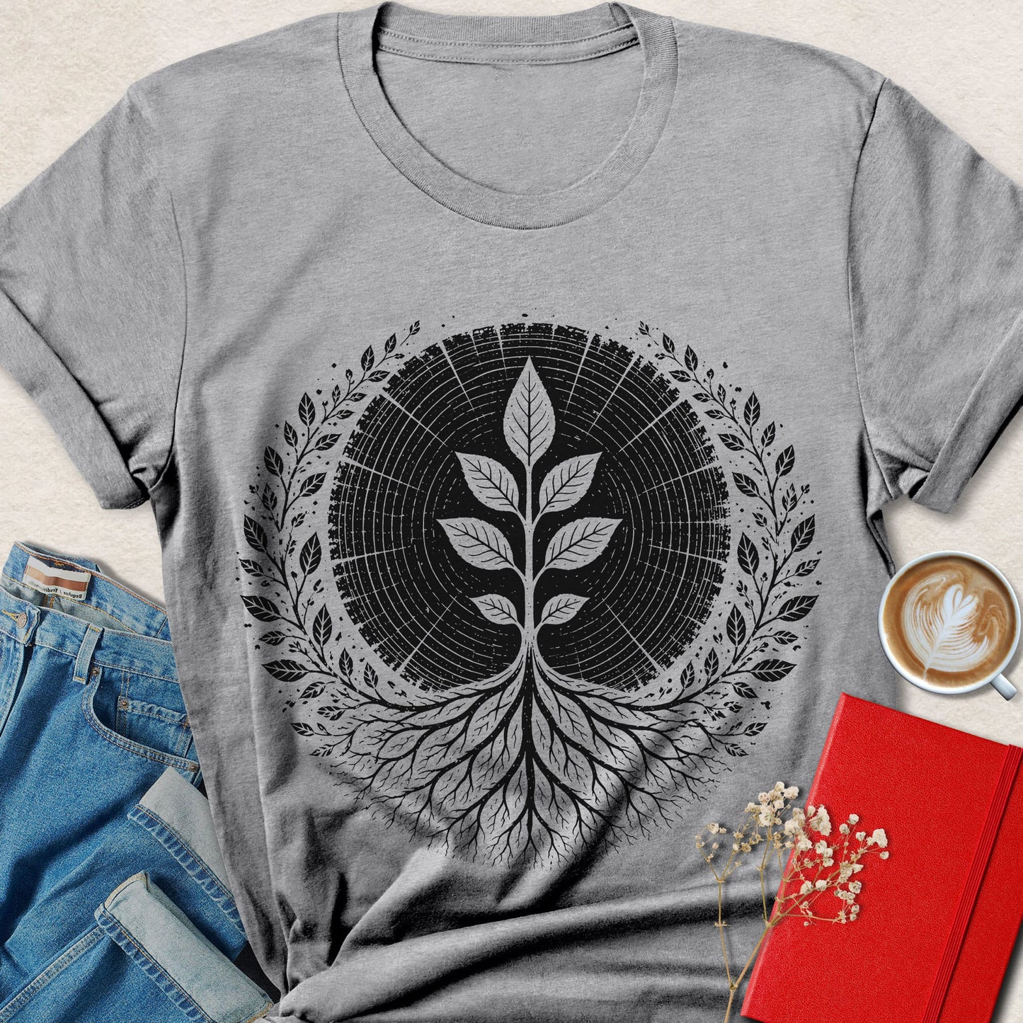 Vegan Tree of Life Shirt Plant Based Eco Spiritual Graphic Tee