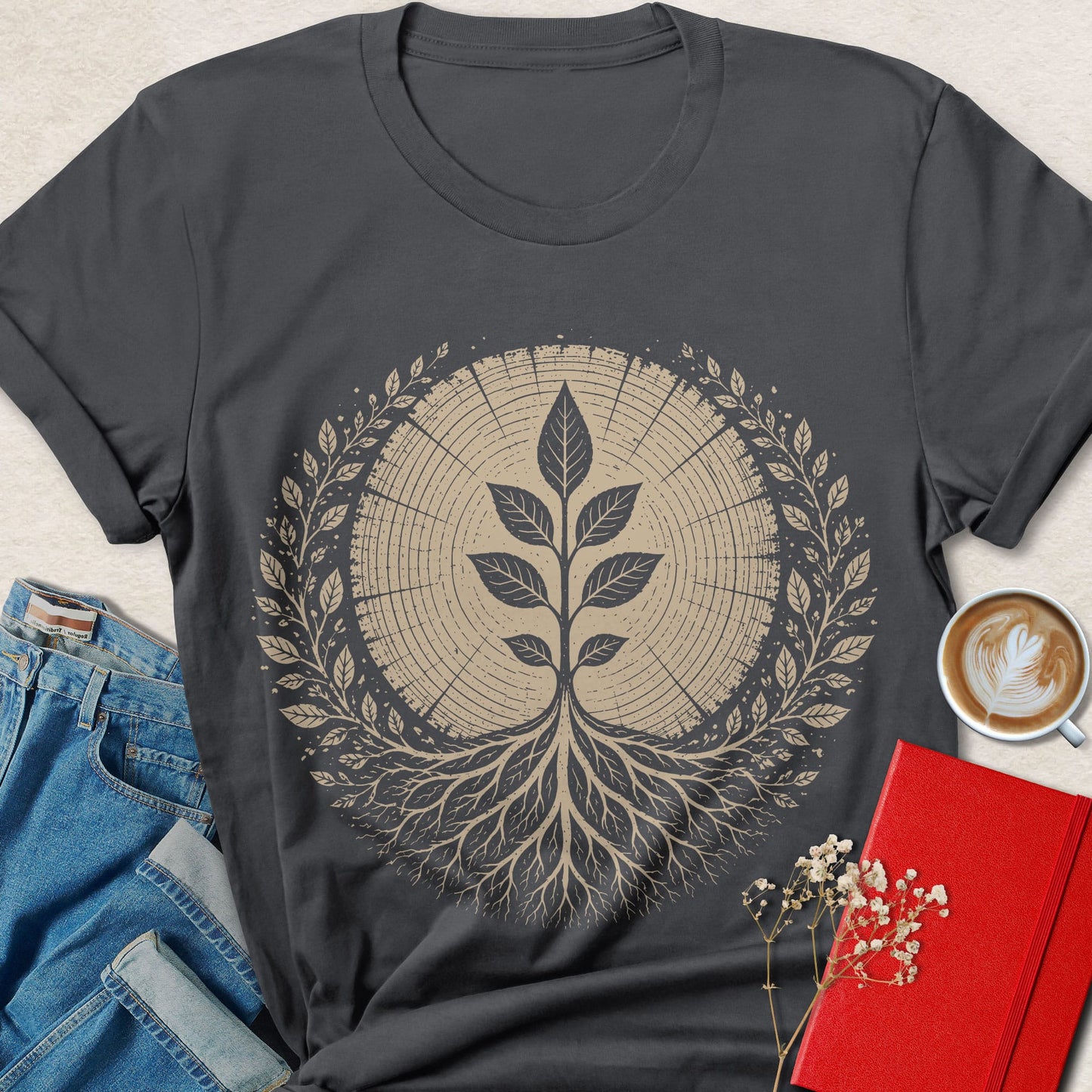 Vegan Tree of Life Shirt Plant Based Eco Spiritual Graphic Tee
