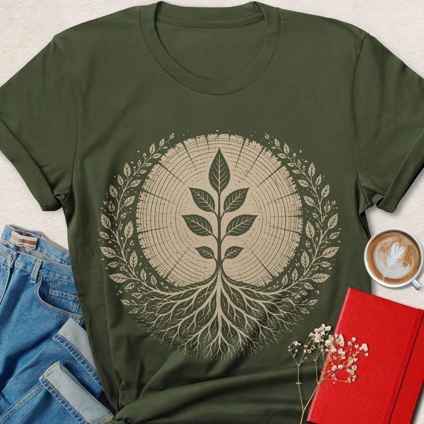 Vegan Tree of Life Shirt Plant Based Eco Spiritual Graphic Tee