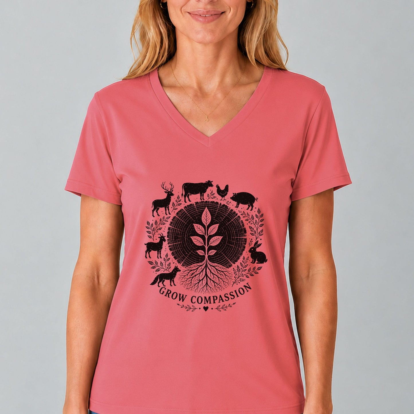 Grow Compassion V-Neck Shirt
