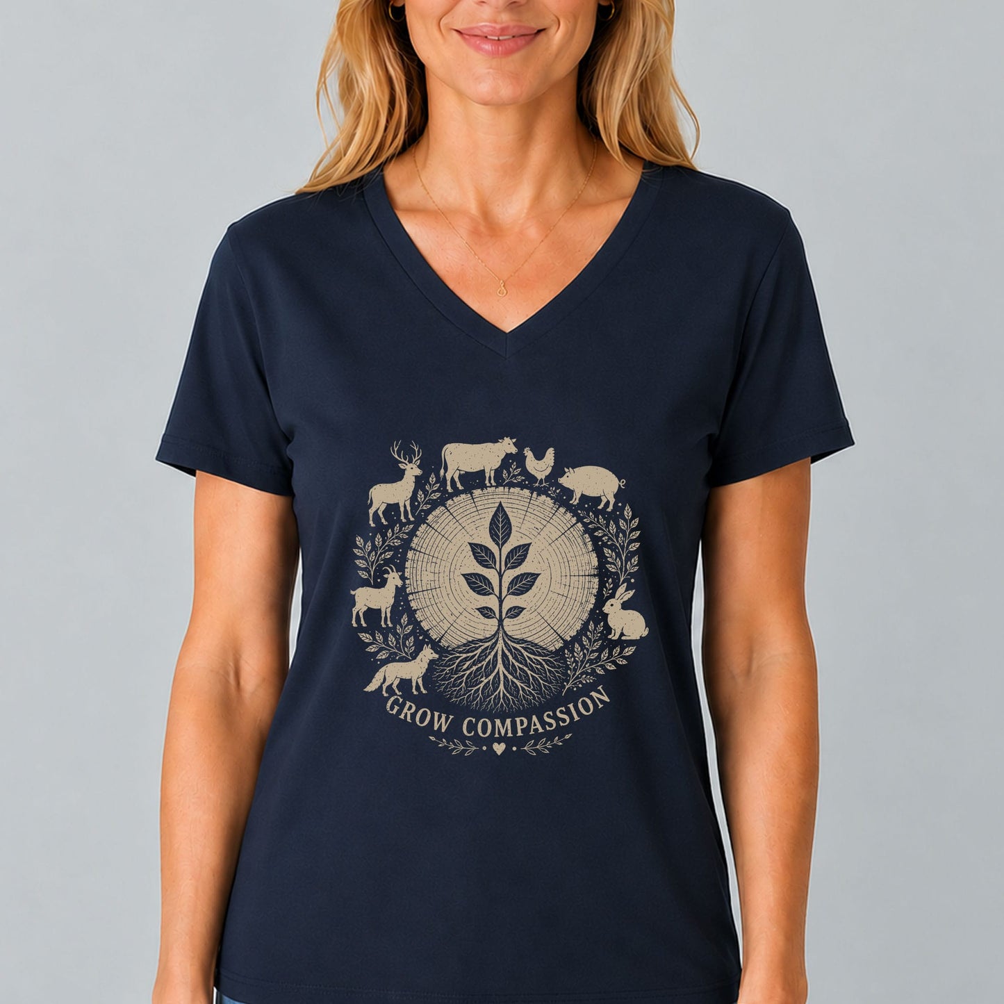 Grow Compassion V-Neck Shirt