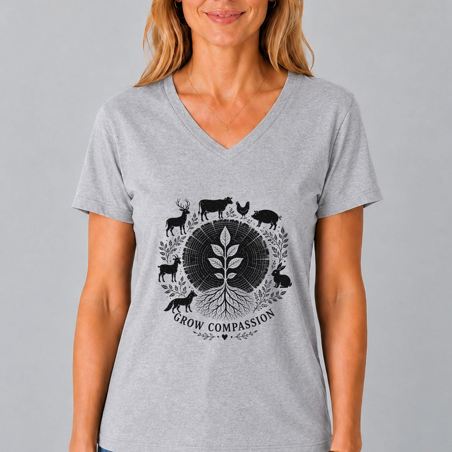 Grow Compassion V-Neck Shirt