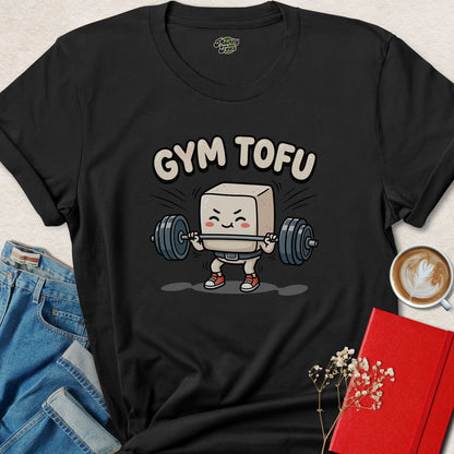 Gym Tofu Vegan Weightlifting Shirt Funny Plant Based Fitness Tee