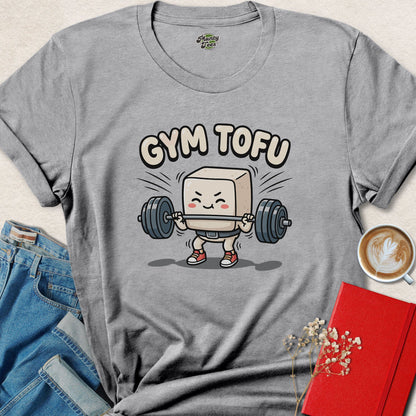 Gym Tofu Vegan Weightlifting Shirt Funny Plant Based Fitness Tee