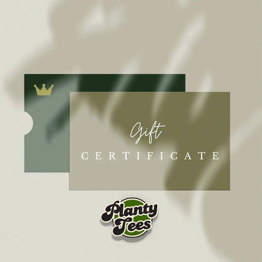 Planty Tees Gift Certificate – Vegan Ethical Fashion Credit