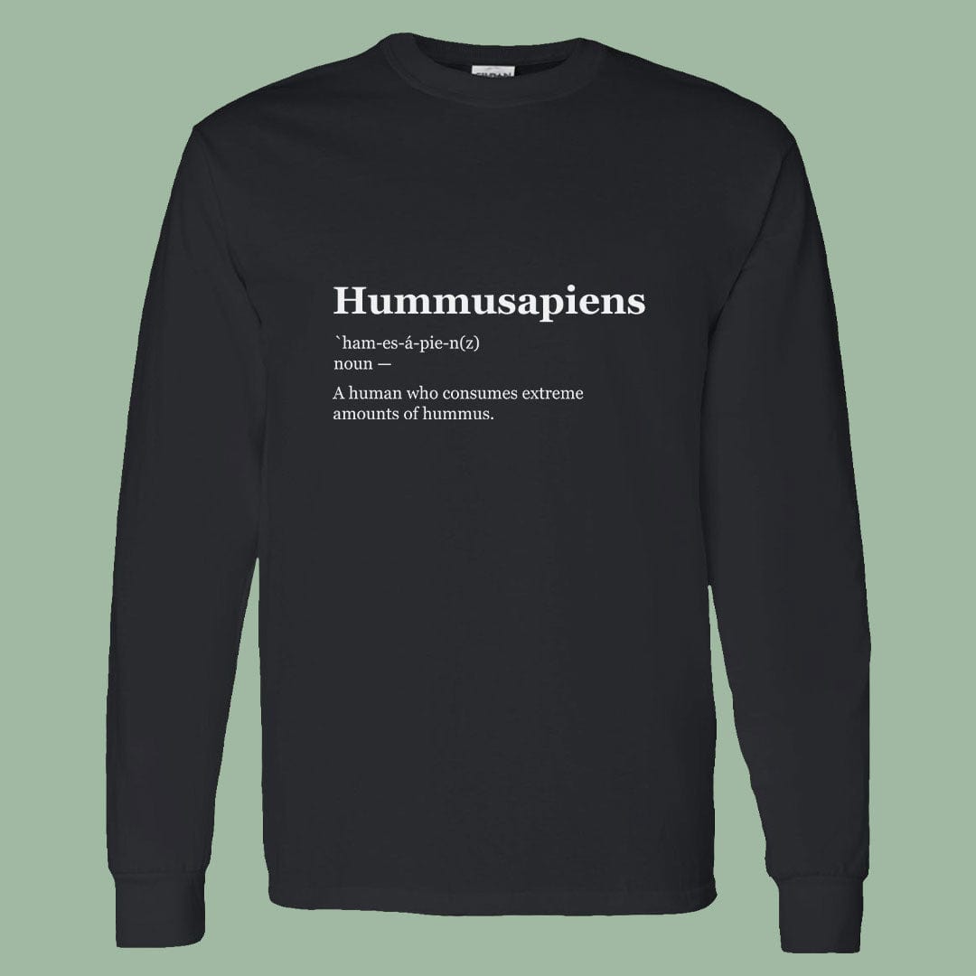 Hummusapiens Vegan Shirt – Funny Plant-Based Long Sleeve Tee