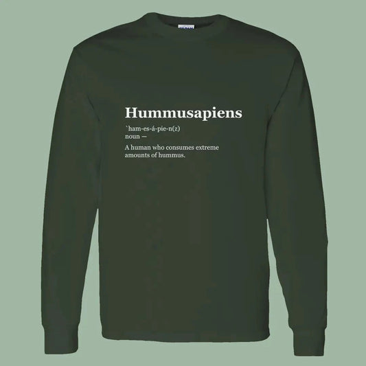 Hummusapiens Vegan Shirt – Funny Plant-Based Long Sleeve Tee