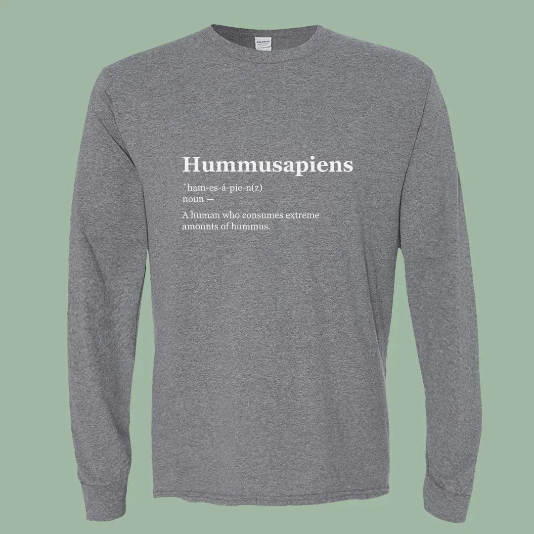 Hummusapiens Vegan Shirt – Funny Plant-Based Long Sleeve Tee