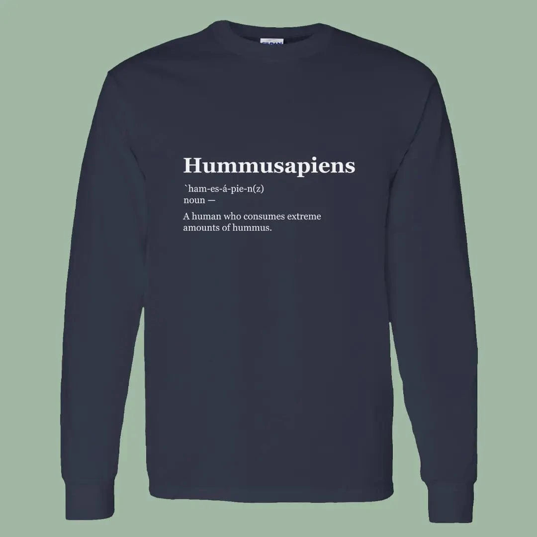 Hummusapiens Vegan Shirt – Funny Plant-Based Long Sleeve Tee