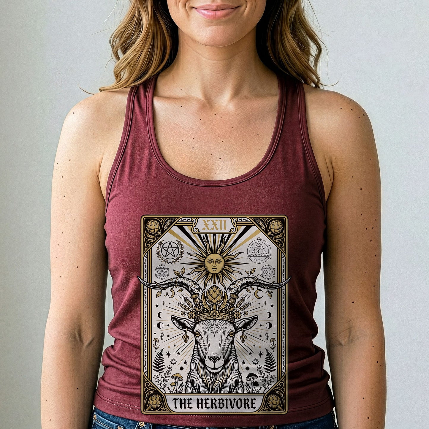 Herbivore Goat Tarot Vegan Tank Top